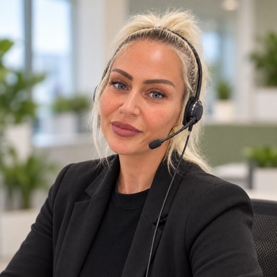 Kundenberaterin von Urban Hopper mit Headset